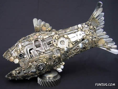Animal Sculptures Made of Junk