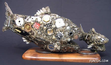 Animal Sculptures Made of Junk