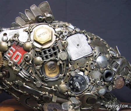 Animal Sculptures Made of Junk