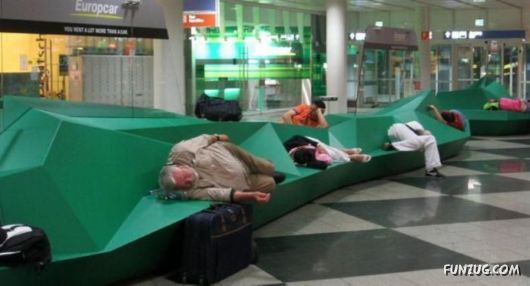 How People Sleep on the Airports
