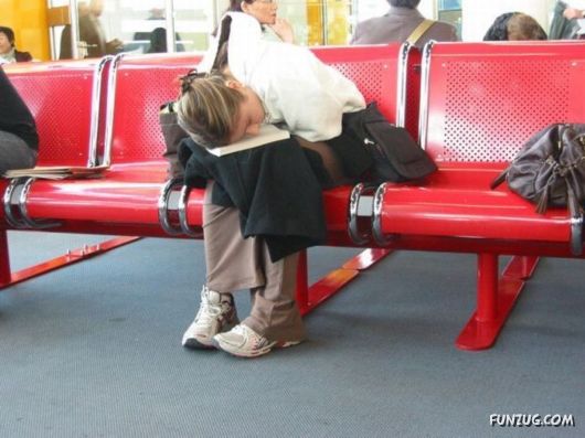 How People Sleep on the Airports