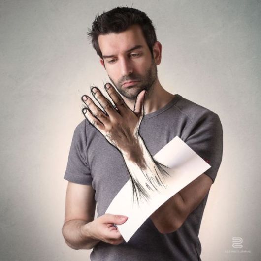 Photographer Sketches Over His Own Photos To Illustrate His Life