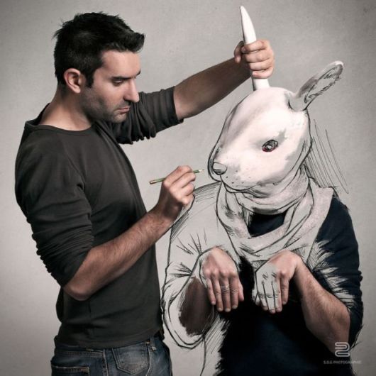 Photographer Sketches Over His Own Photos To Illustrate His Life