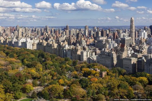 New York From Rooftops Of Buildings