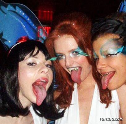 Galz with Freakishly Long Tongues