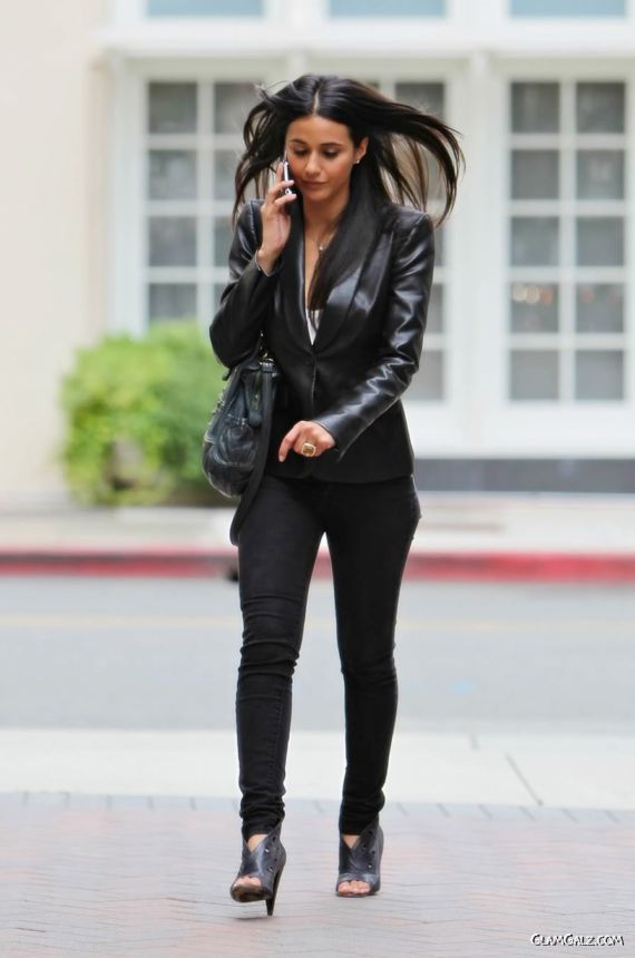 Emmanuelle Chriqui Walking on the Road