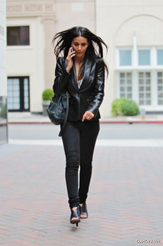 Emmanuelle Chriqui Walking on the Road