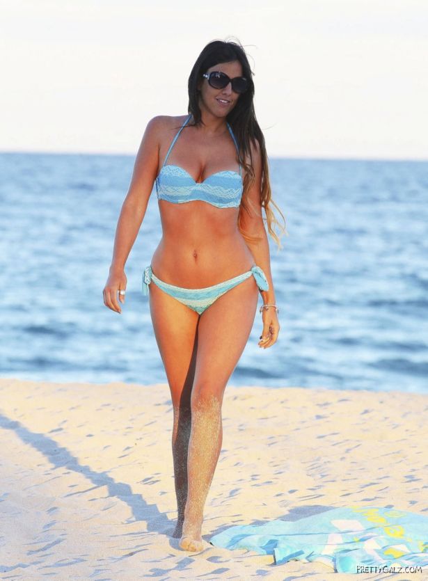 Claudia Romani In Bikini On The Beach